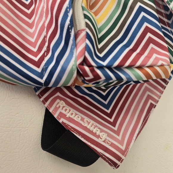 Kavu Rope Sling Bag in Side Step Rainbow Chevron - Picture 2 of 5